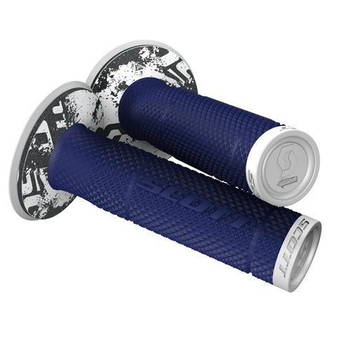 Grips SXII White Blue with Donuts - double density