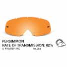 SAMPLE PICTURE - Oakley MX Persimmon traditional lens - for O-Frame MX goggles (OA-01-283) - has a 62% rate of transmission